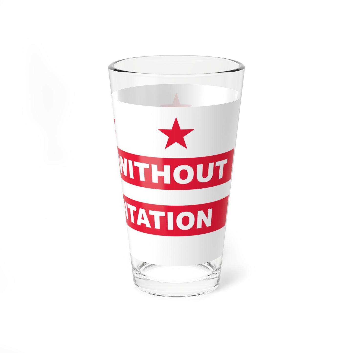 2002 Washington D.C. protest Flag (United States) Pint Glass 16oz