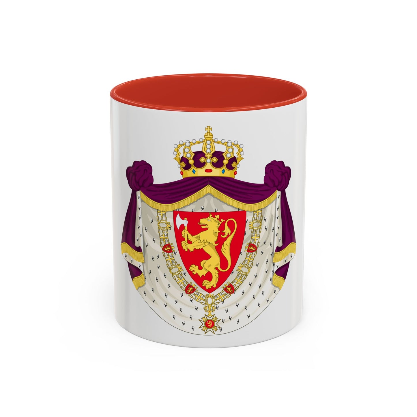 Greater royal coat of arms of Norway - Accent Coffee Mug