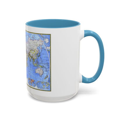 World Map - The Political World (1975) (Map) Accent Coffee Mug