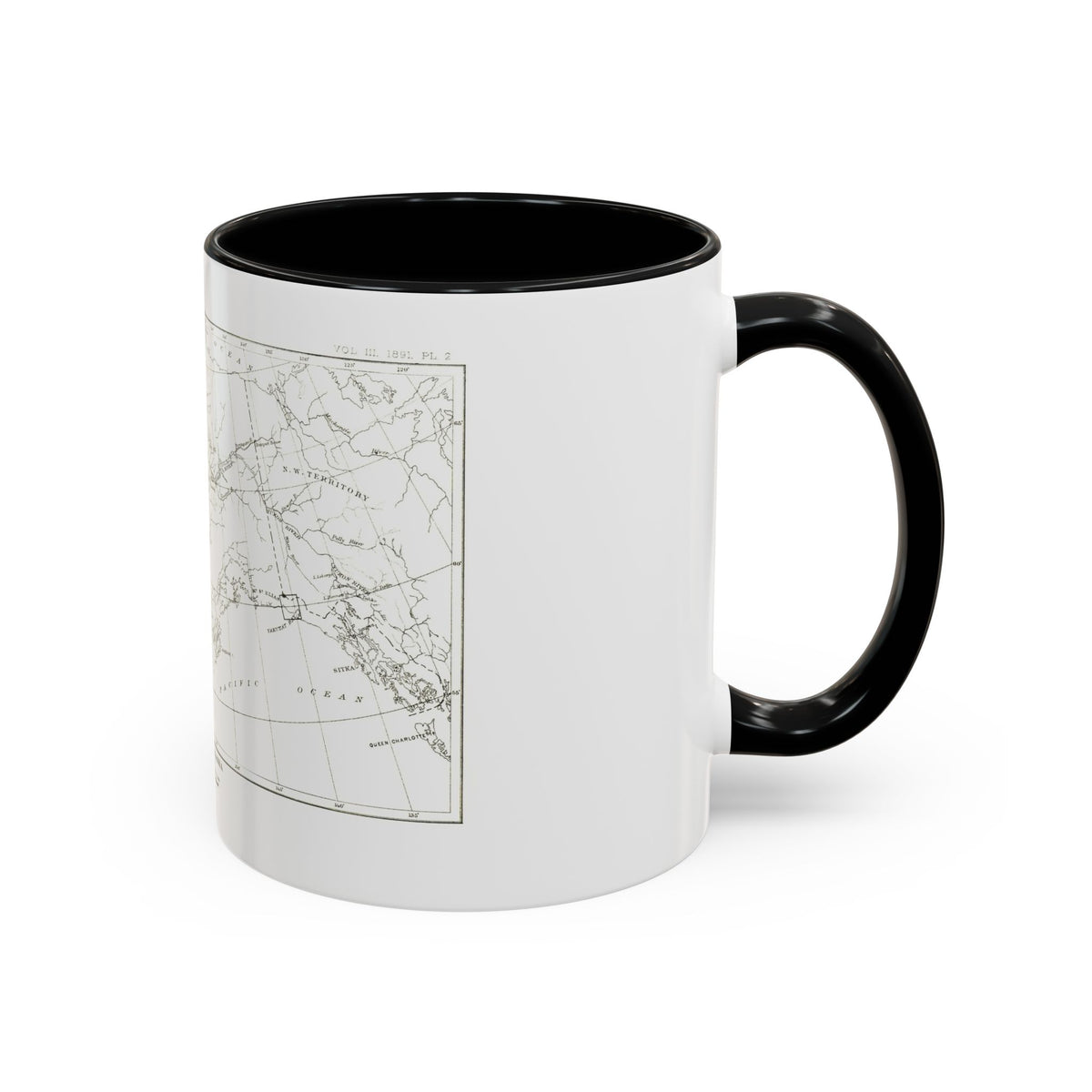 Alaska - Sketch Map (1891) (Map) Accent Coffee Mug