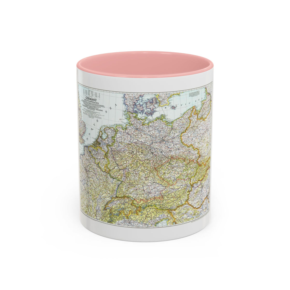 Germany and its Approaches (1944) (Map) Accent Coffee Mug