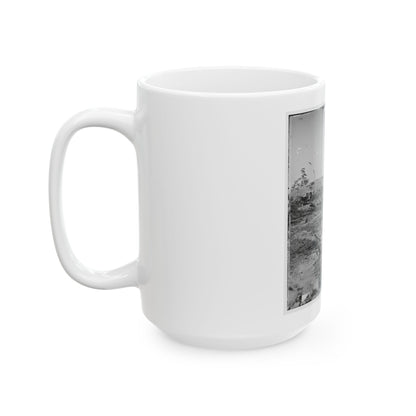 Atlanta, Georgia. Confederate Fortifications (Shown Is George N. Barnard, Photographer And His Dark Room) (U.S. Civil War) White Coffee Mug