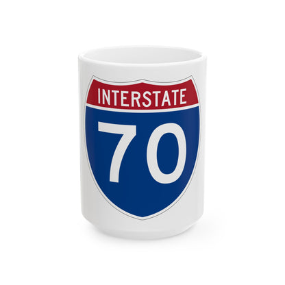 Interstate 70 (U.S. Highways) White Coffee Mug
