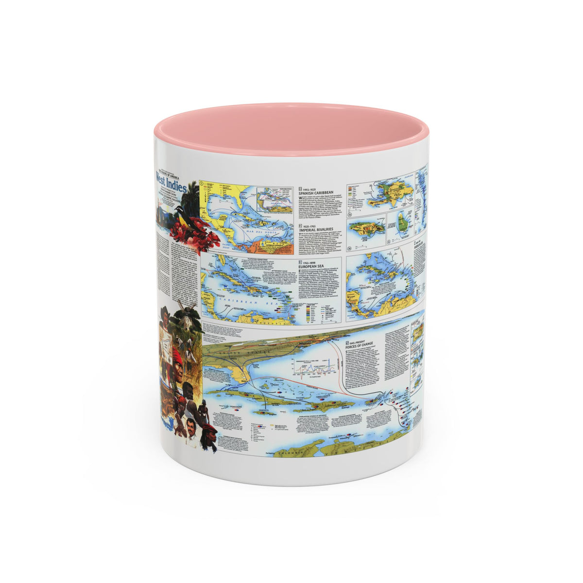 West Indies 2 (1987) (Map) Accent Coffee Mug
