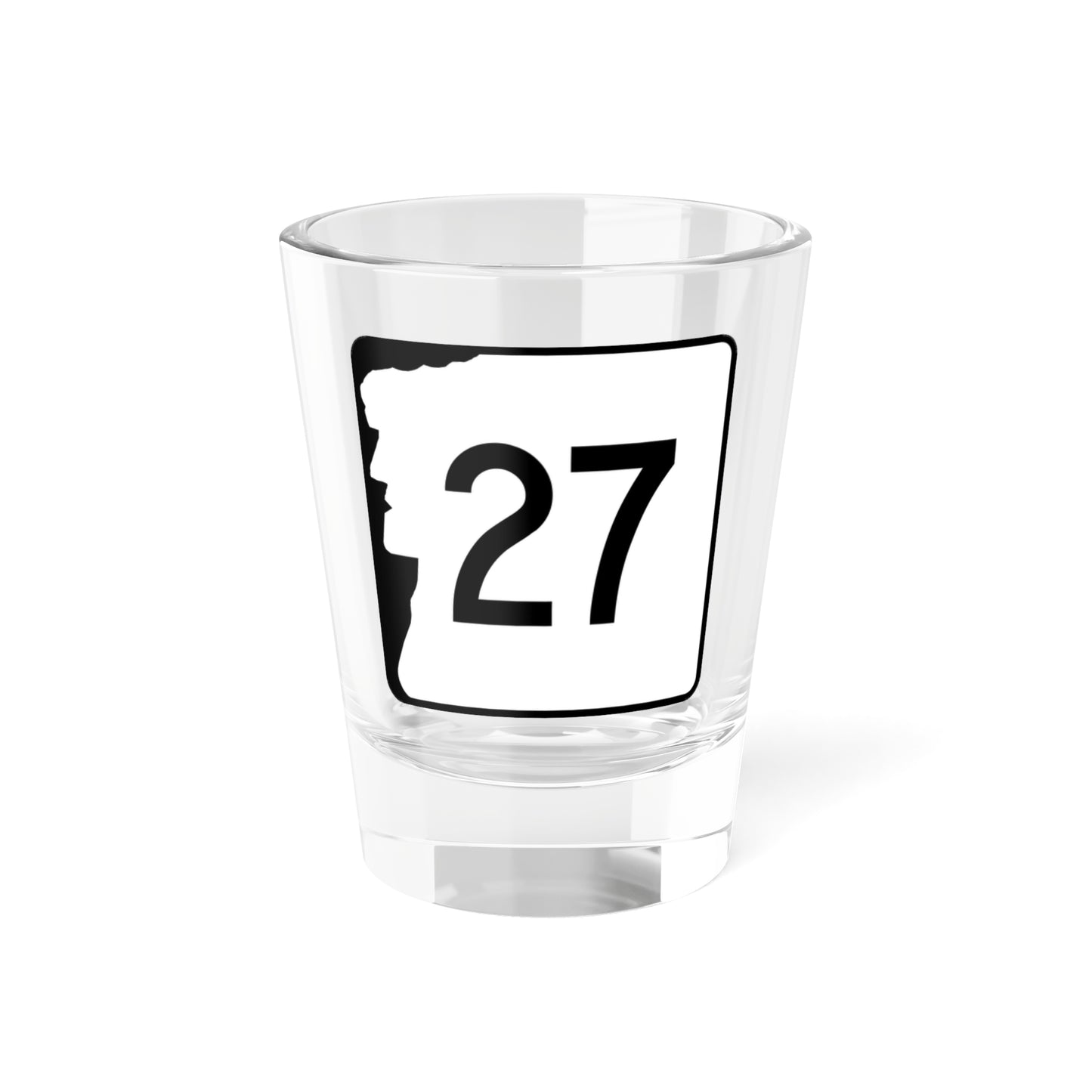 NH Route 27 (New Hampshire) (Road Sign) Shot Glass 1.5oz