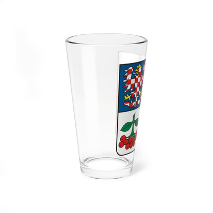 CZE Kraj Wysoczyzna COA (Czech Republic) (Coat of Arms) Pint Glass 16oz