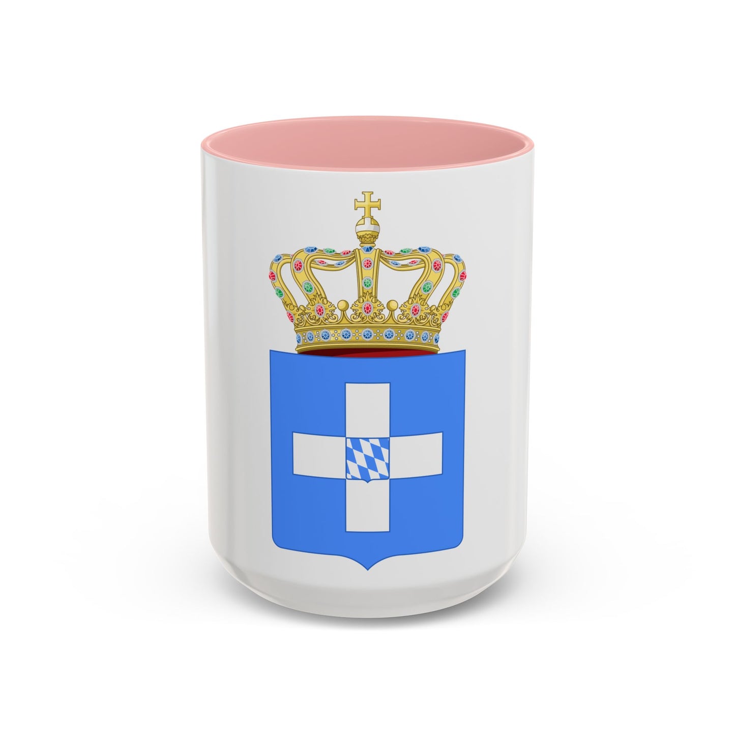 Lesser Coat of Arms of Greece (Wittelsbach) - Accent Coffee Mug