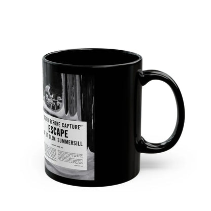 Death Before Capture', Action for Men, May 1960 - Black Coffee Mug-Go Mug Yourself