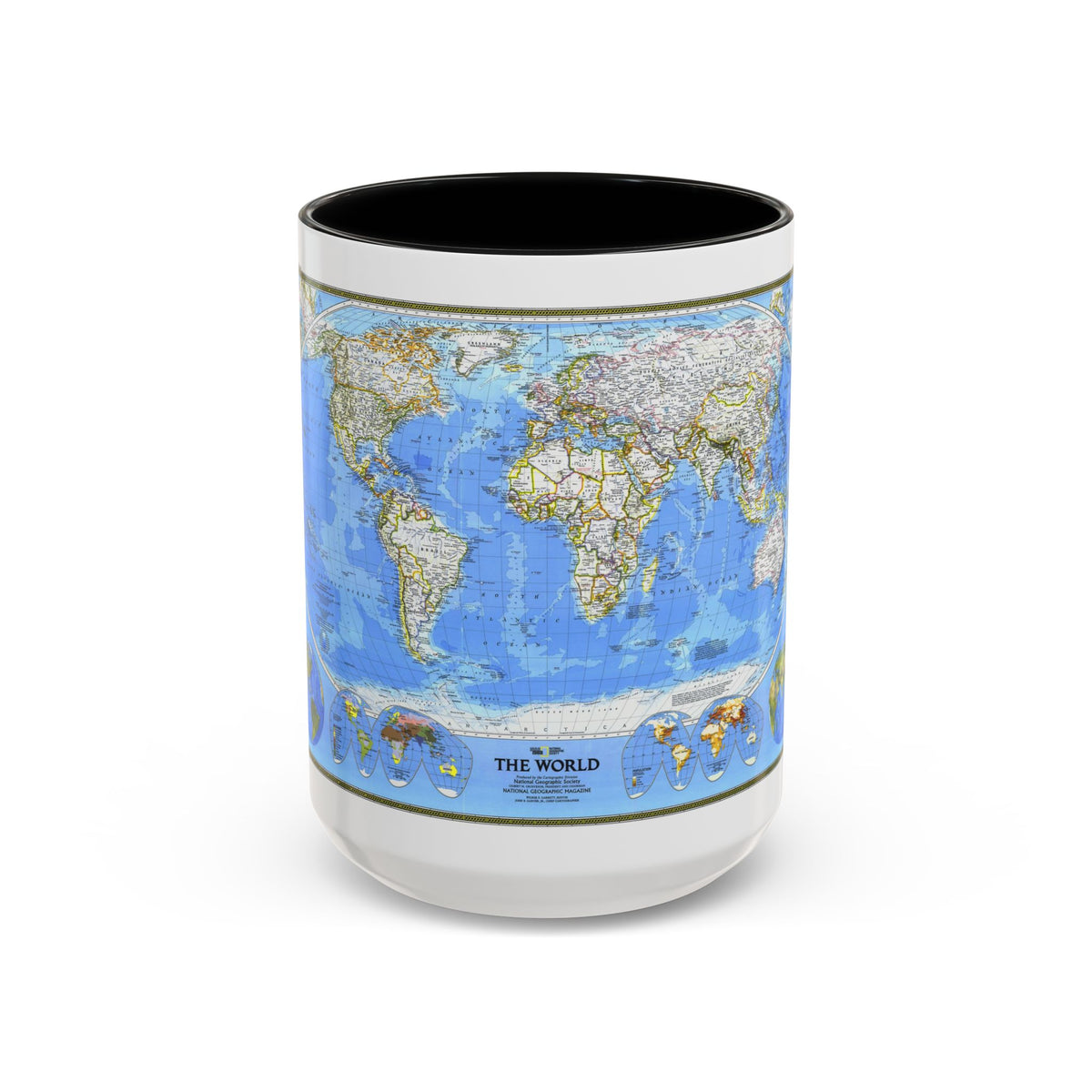 World Map (1988) (Map) Accent Coffee Mug