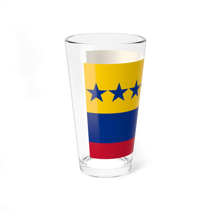 Bandera de la Tercera Republica de Venezuela 1817 version 1 (Venezuela) Pint Glass 16oz