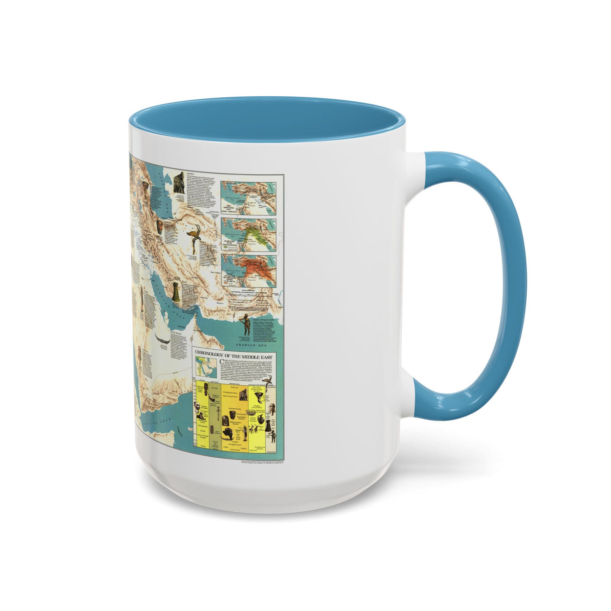 Middle East - Early Civilizations (1978) (Map) Accent Coffee Mug