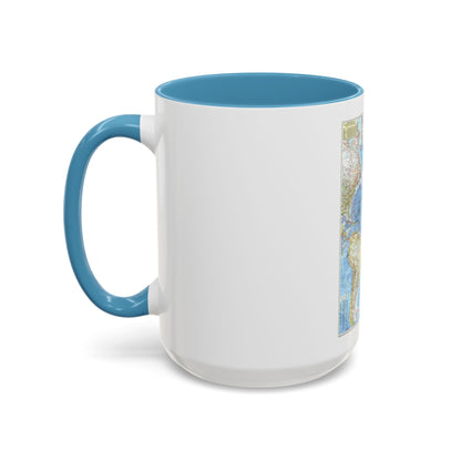 Atlantic Ocean (1955) (Map) Accent Coffee Mug