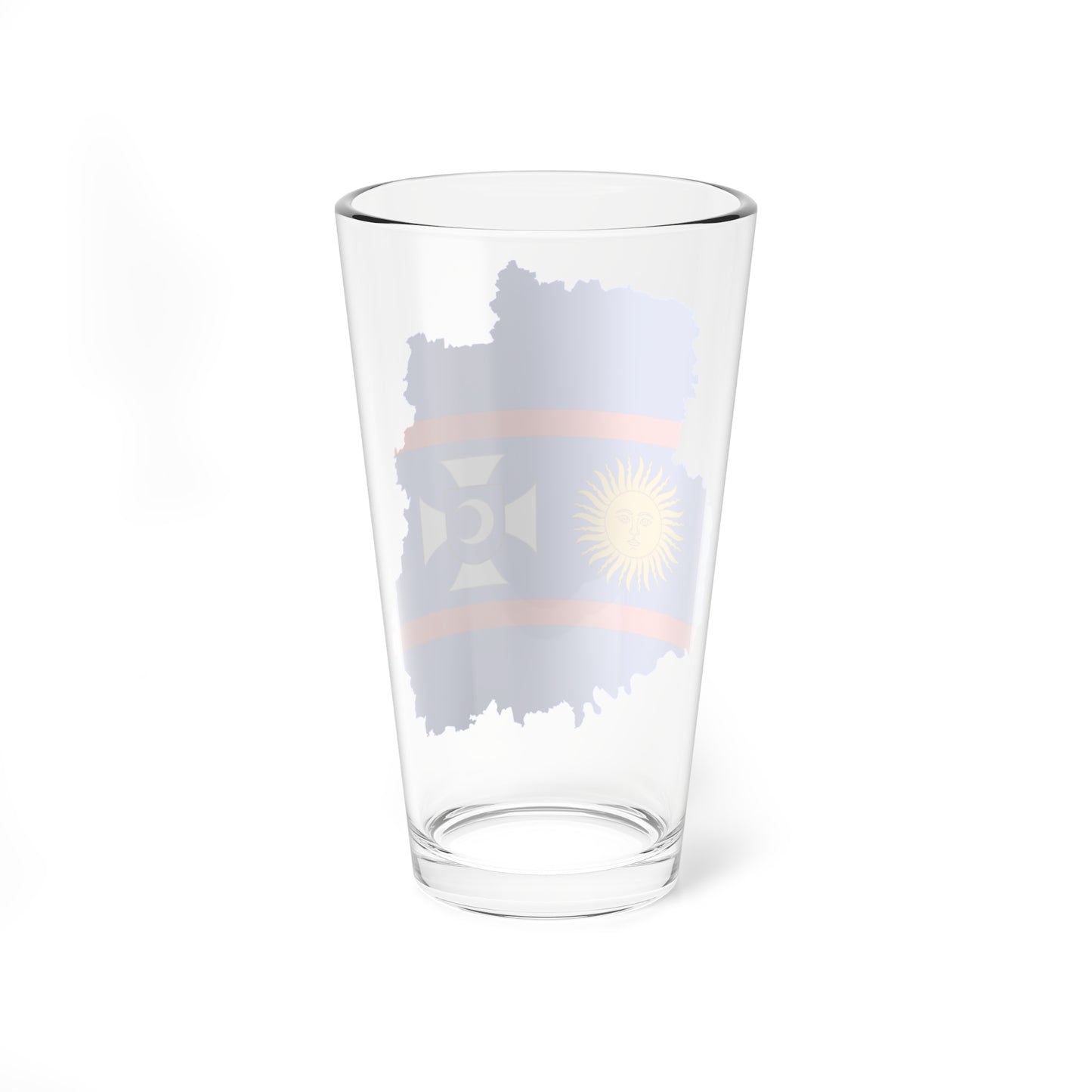 Flag-map of Vinnytsia Oblast (Ukraine) Pint Glass 16oz