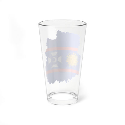 Flag-map of Vinnytsia Oblast (Ukraine) Pint Glass 16oz