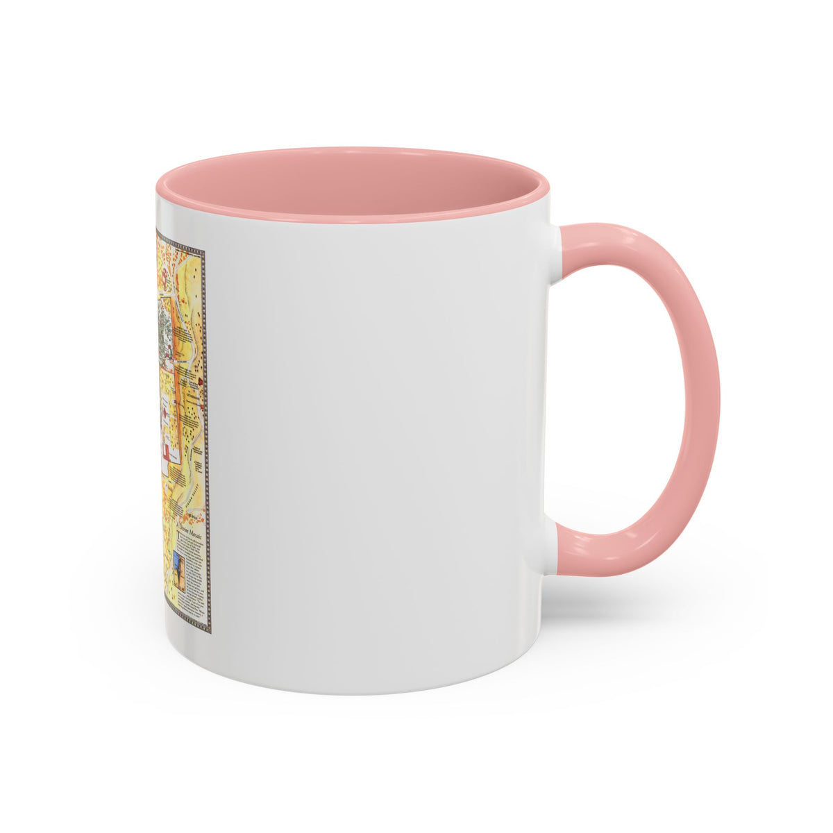 Jerusalem- The Old City (1996) (Map) Accent Coffee Mug