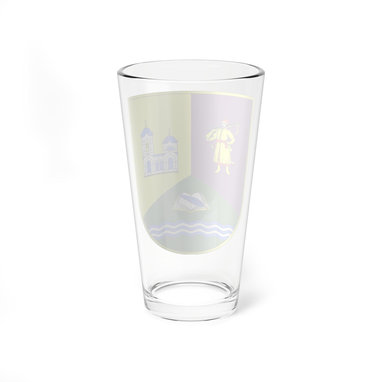 Coat of arms of Verkhnia Syrovatka Sumy Oblast (Ukraine) (Coat of Arms) Pint Glass 16oz