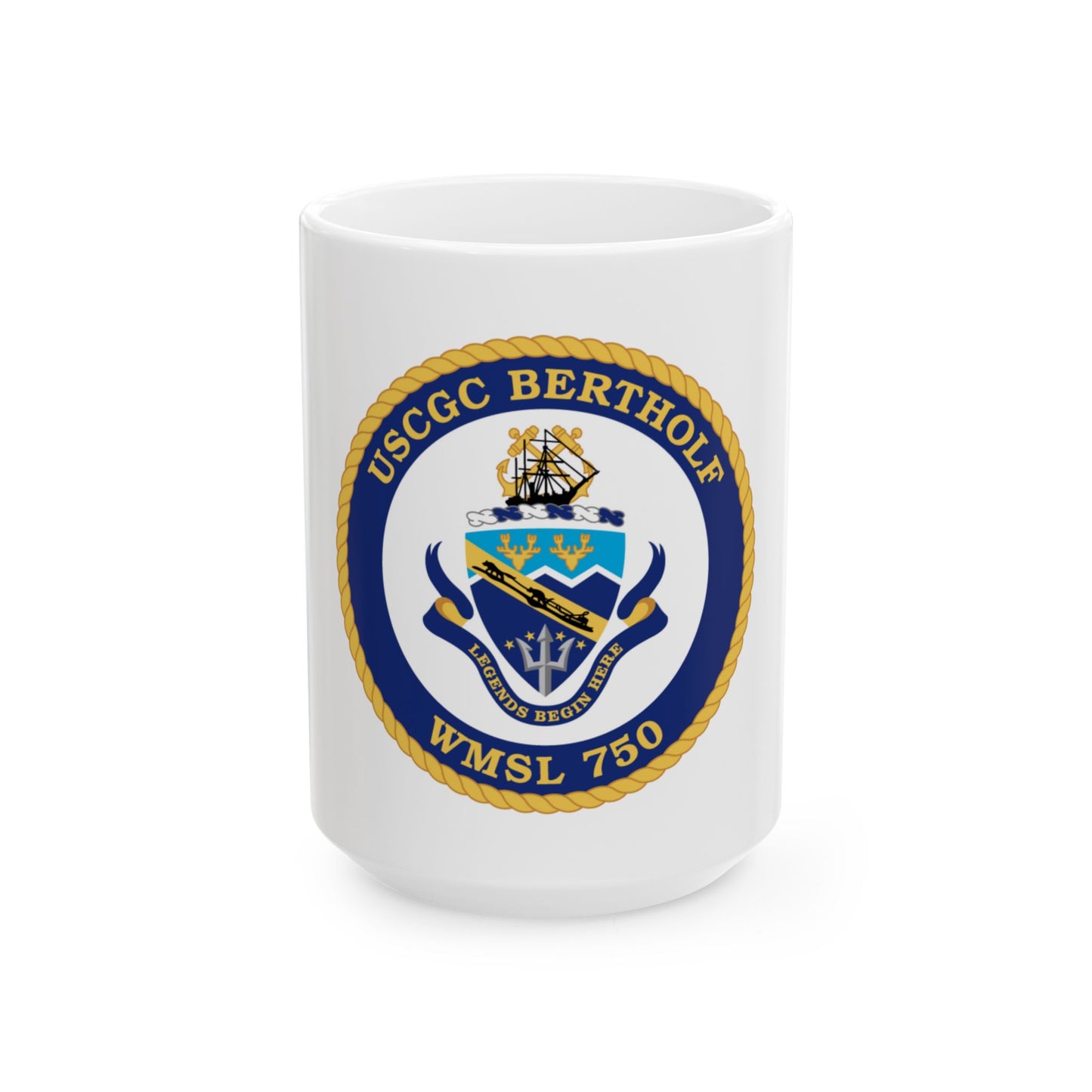 USCGC Bertholf WMSL 750 (U.S. Coast Guard) White Coffee Mug
