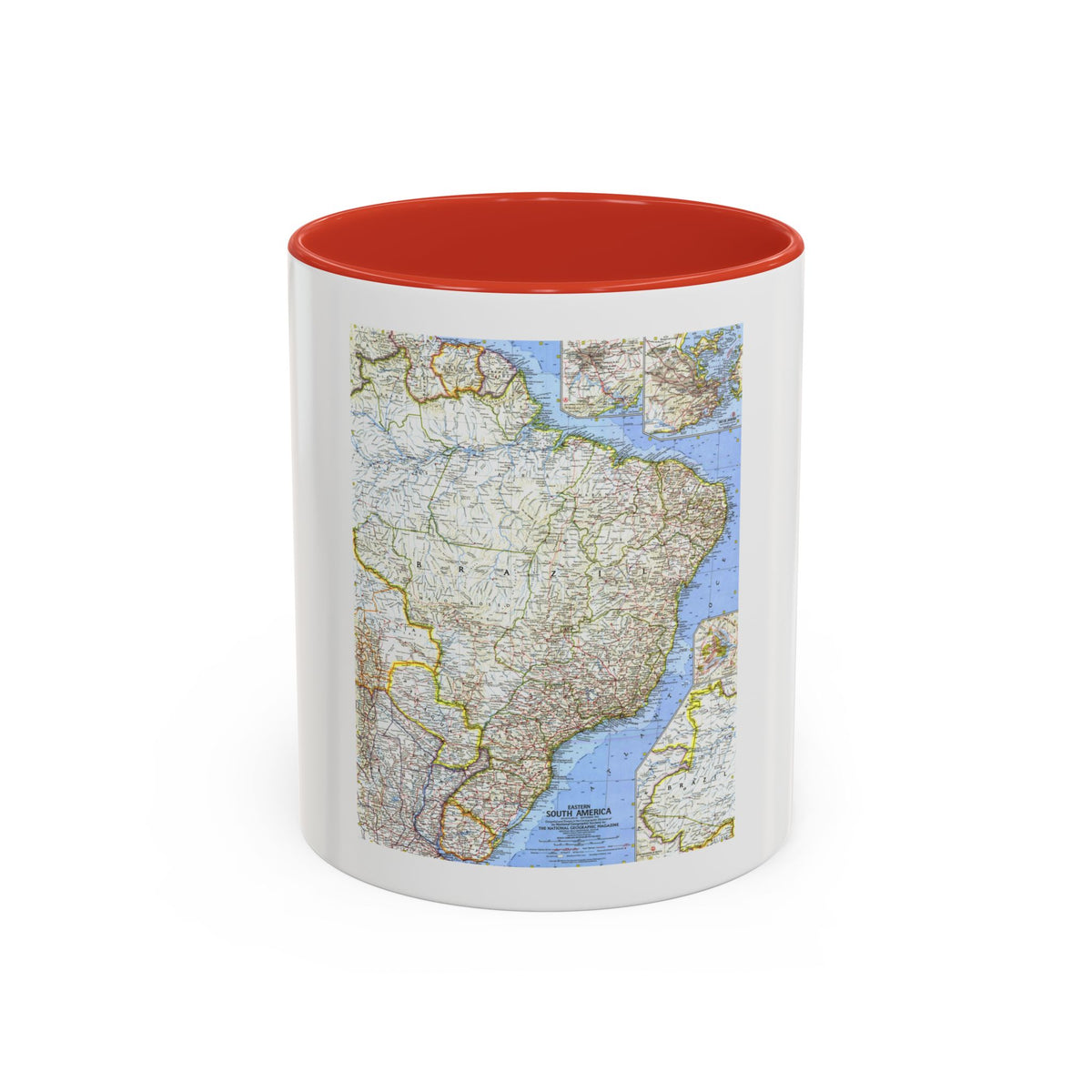 South America - Eastern (1962) (Map) Accent Coffee Mug