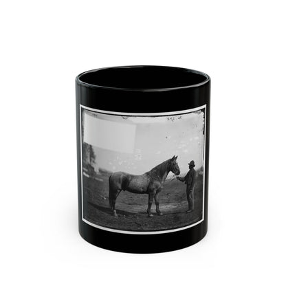 Brandy Station, Virginia. Capt. Beckwith's Horse, Headquarters, Army Of The Potomac (U.S. Civil War) Black Coffee Mug