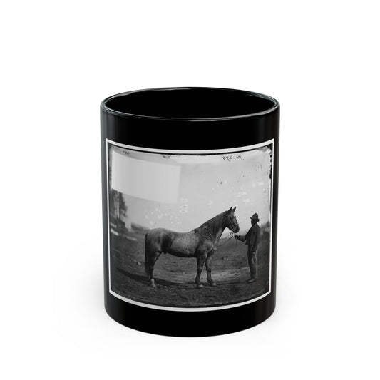Brandy Station, Virginia. Capt. Beckwith's Horse, Headquarters, Army Of The Potomac (U.S. Civil War) Black Coffee Mug