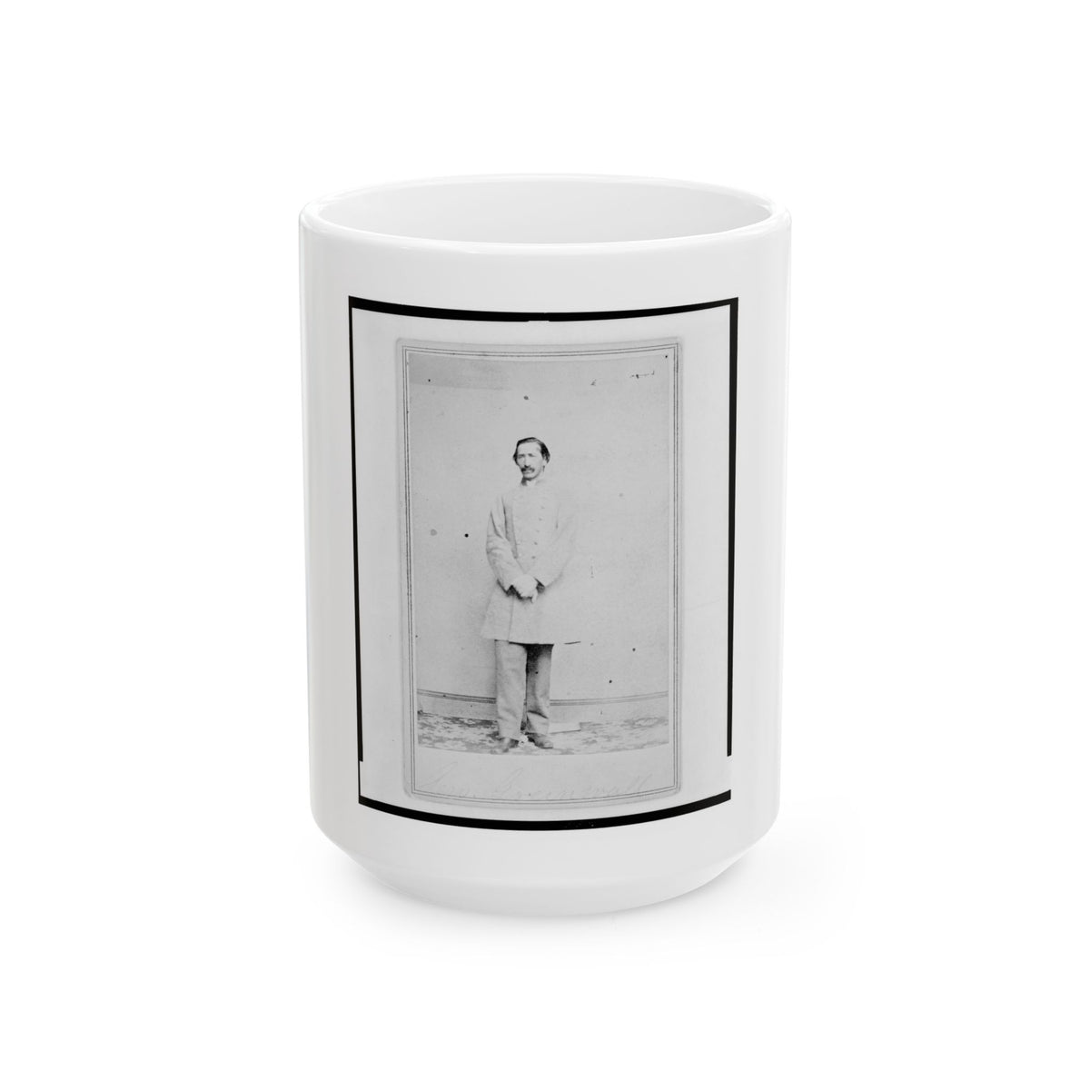 A.( ) Greenwall, Confederate Army Officer, Full-Length Portrait, Facing Front (U.S. Civil War) White Coffee Mug