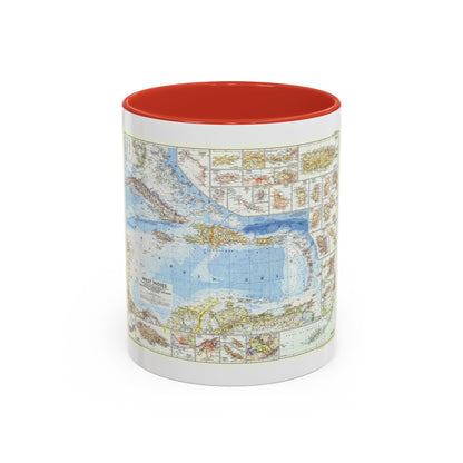 West Indies (1954) (Map) Accent Coffee Mug
