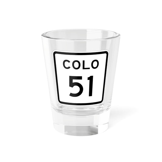 Colorado 51 1952 (Colorado) (Road Sign) Shot Glass 1.5oz-1.5oz-Go Mug Yourself