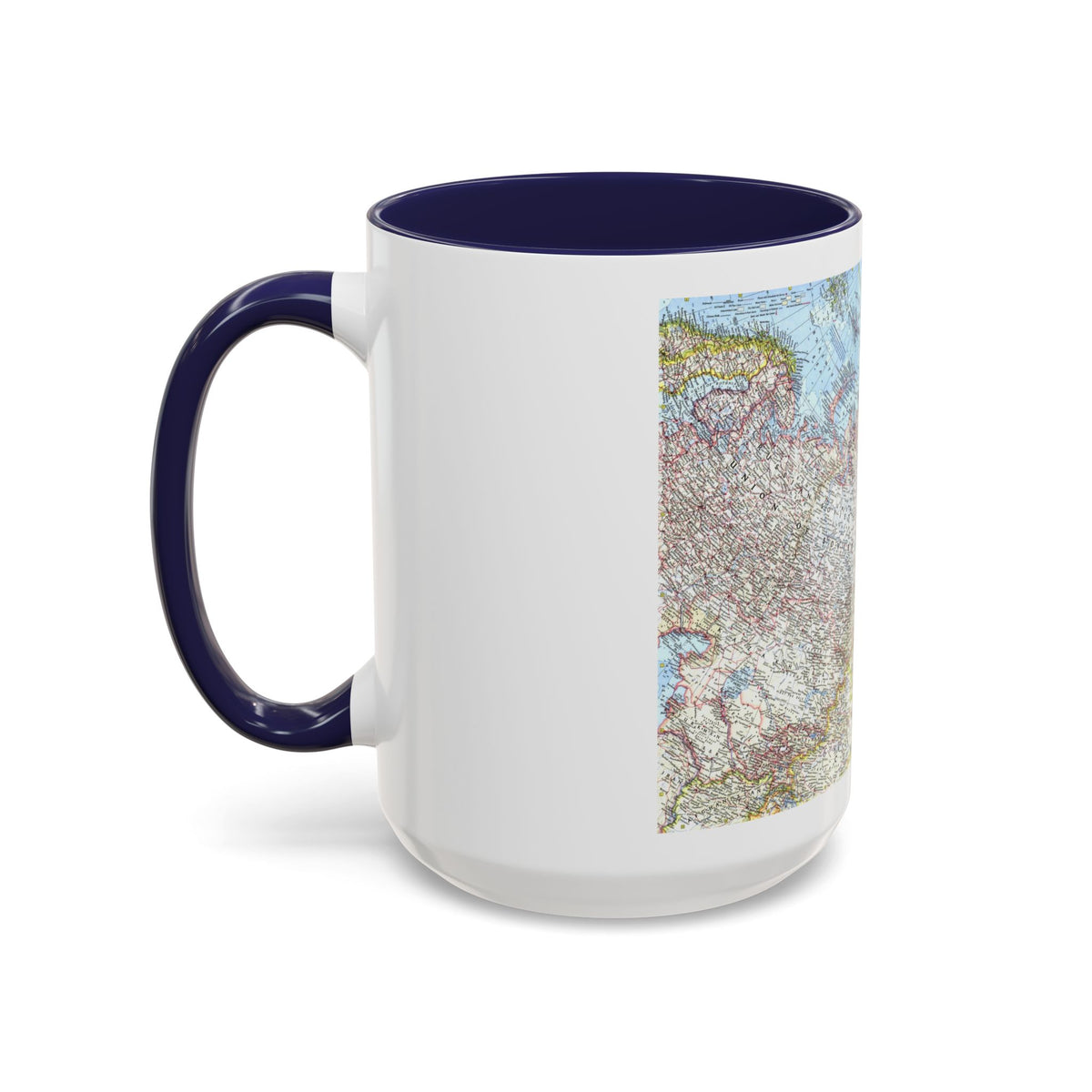 Russia - Eastern Soviet Union (1967) (Map) Accent Coffee Mug