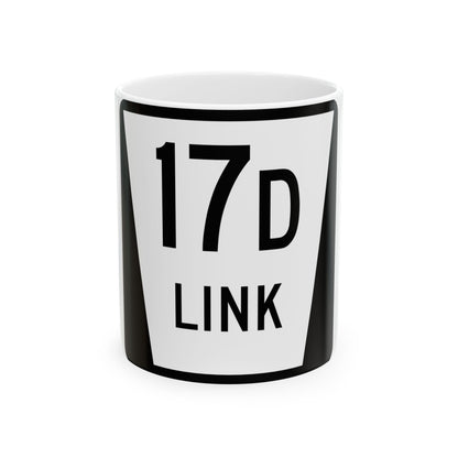 N LINK 17D (Nebraska) (Road Sign) White Coffee Mug