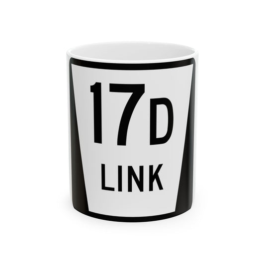 N LINK 17D (Nebraska) (Road Sign) White Coffee Mug