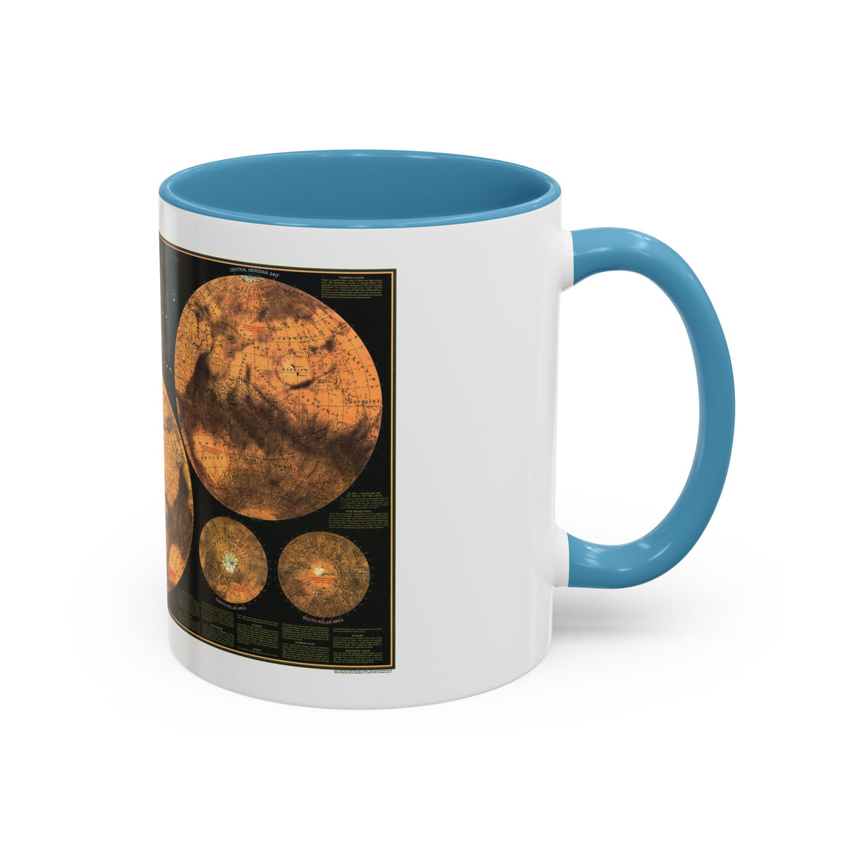 Space - MARS The Red Planet (1973) (Map) Accent Coffee Mug
