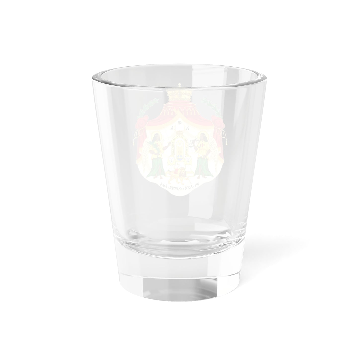 Imperial coat of arms of Ethiopia Menelik II (Ethiopia) (Coat of Arms) Shot Glass 1.5oz
