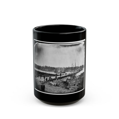 James River, Va. Pontoon Bridge (U.S. Civil War) Black Coffee Mug