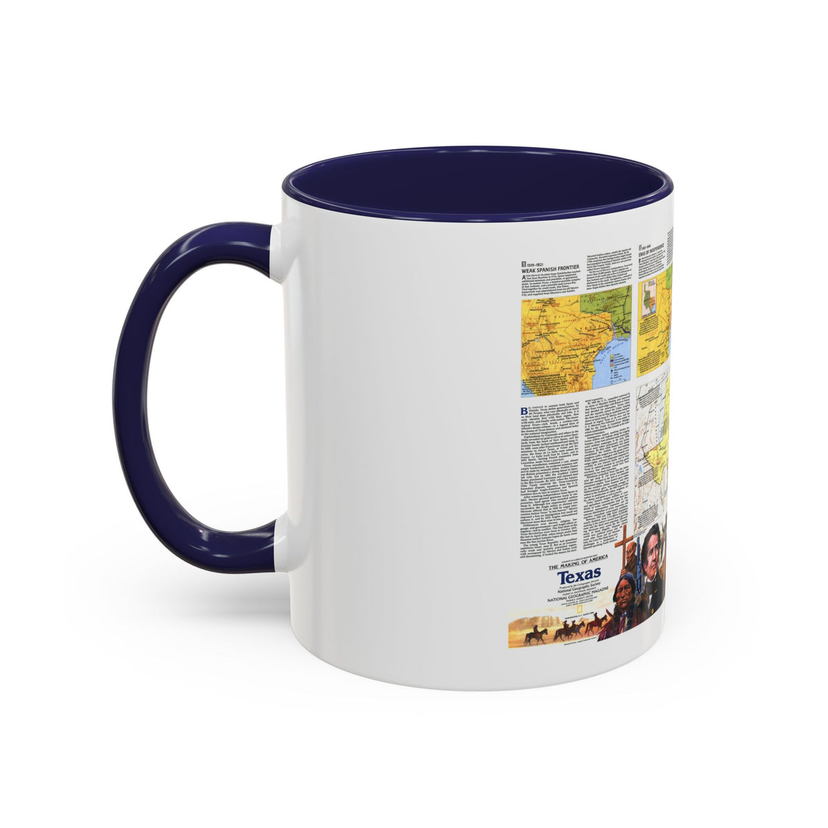 USA - Texas 2 (1986) (Map) Accent Coffee Mug