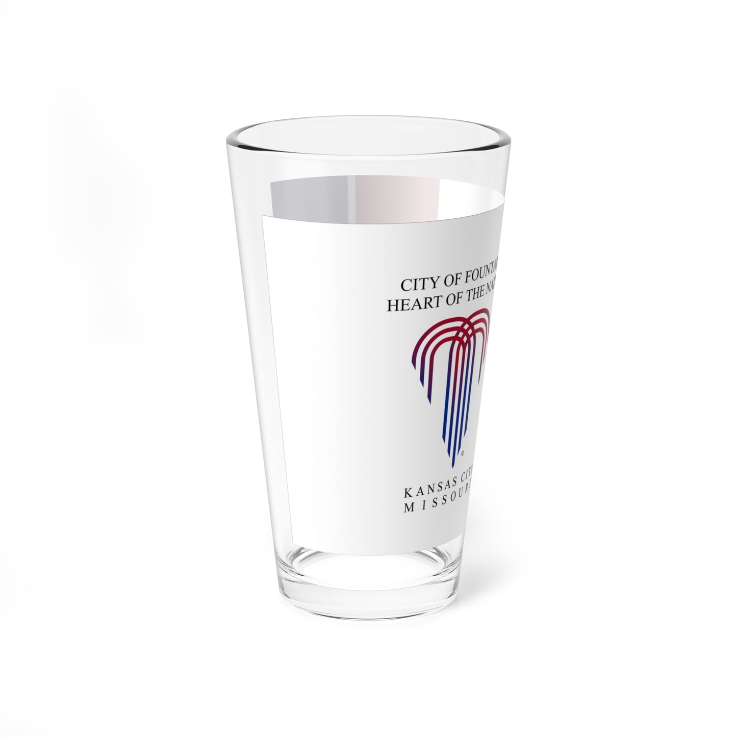 Flag of Kansas City Missouri 1992-1995 (United States) Pint Glass 16oz