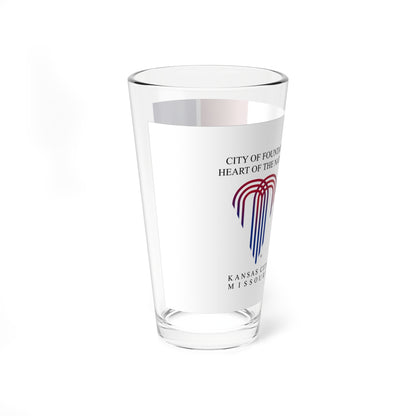 Flag of Kansas City Missouri 1992-1995 (United States) Pint Glass 16oz