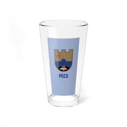 HUN Pecs flag 1974-1989 (Hungary) Pint Glass 16oz