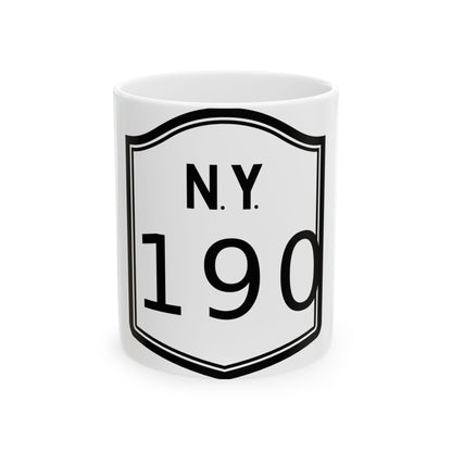 NY-x 1927 (New York) (Road Sign) White Coffee Mug