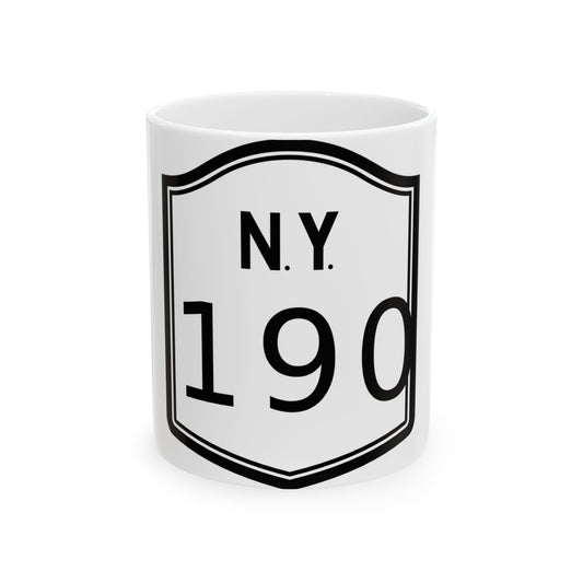 NY-x 1927 (New York) (Road Sign) White Coffee Mug