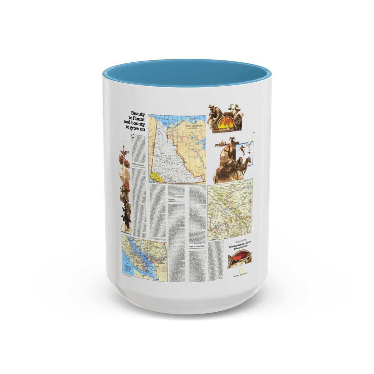Canada - British Columbia, Alberta & Yukon 2 (1978) (Map) Accent Coffee Mug