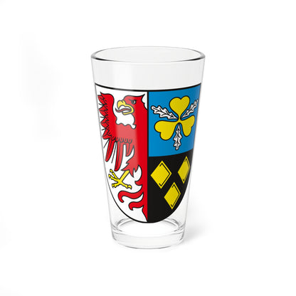 DE-ST 15-0-90 Landkreis Stendal COA (Germany) (Coat of Arms) Pint Glass 16oz