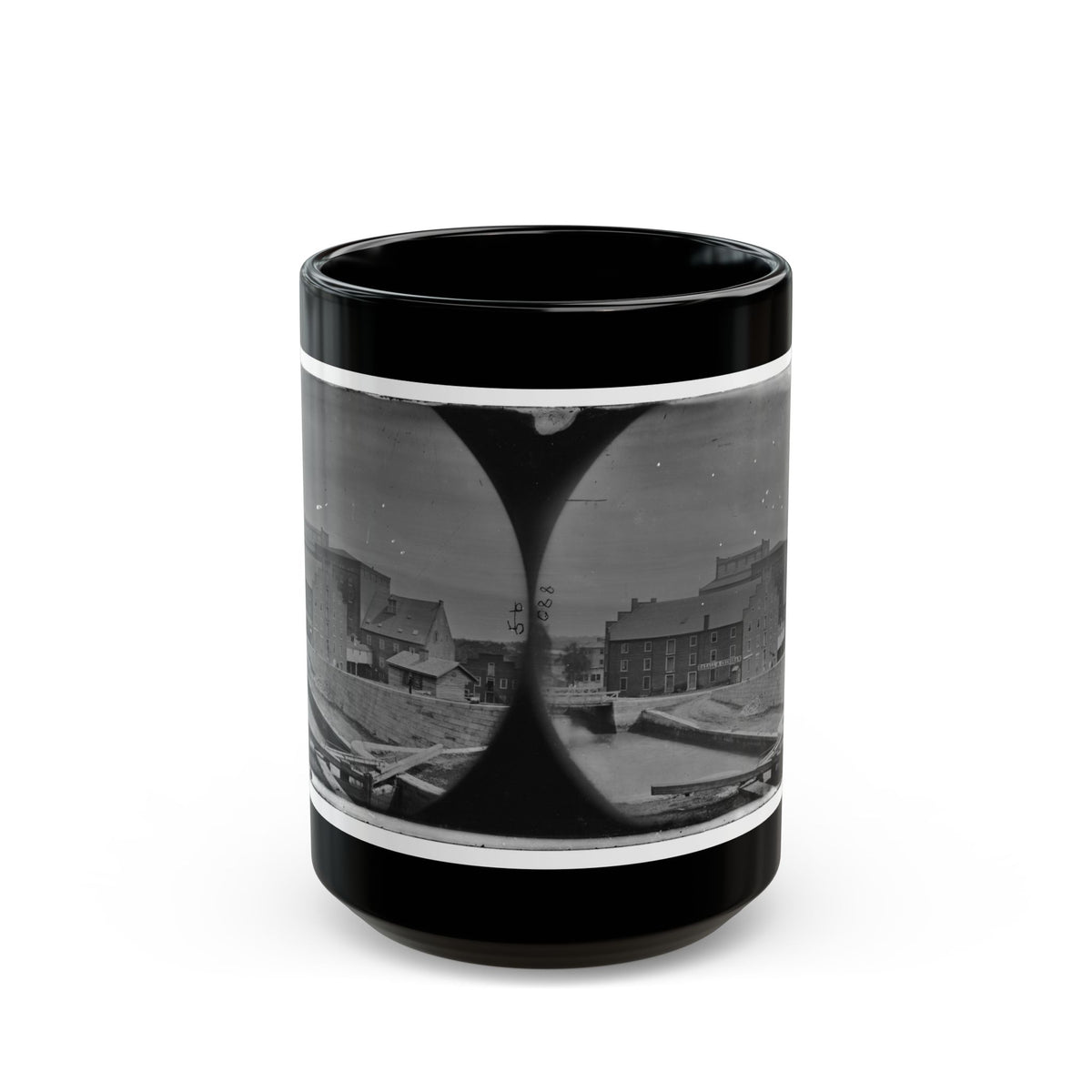 Richmond, Va. Haxall & Crenshaw's Flour Mill; Canal Lock In Foreground (U.S. Civil War) Black Coffee Mug