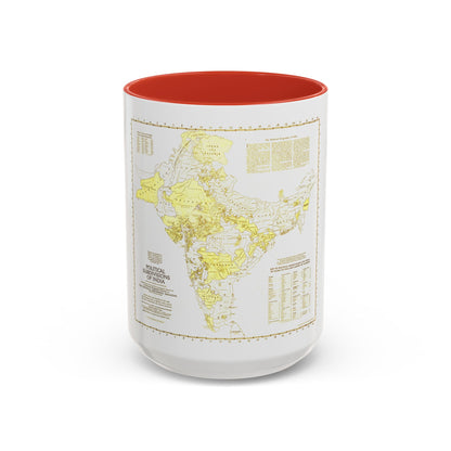 India - Political Subdivisions (1946) (Map) Accent Coffee Mug