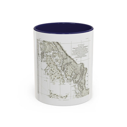 America - NorthWest Coast (1899) (Map) Accent Coffee Mug