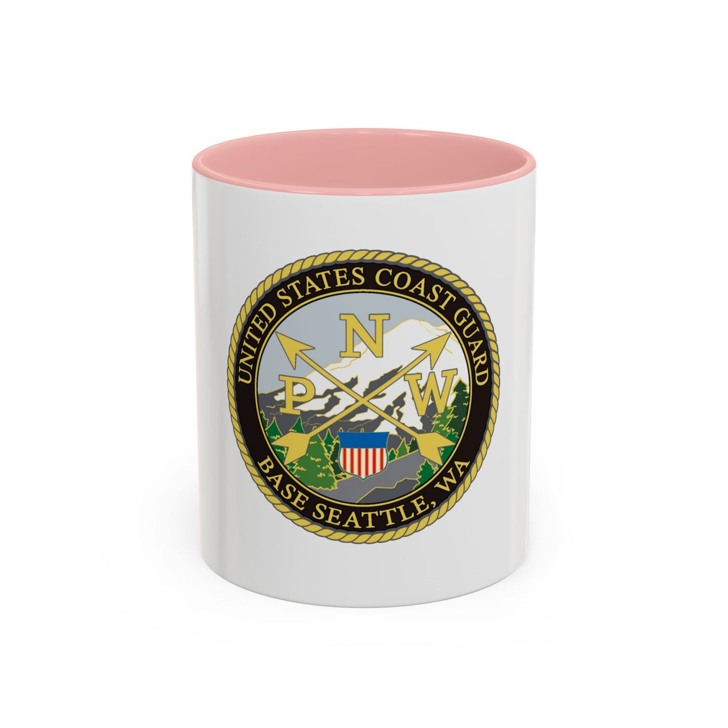 USCG Base Seattle (U.S. Coast Guard) Accent Coffee Mug