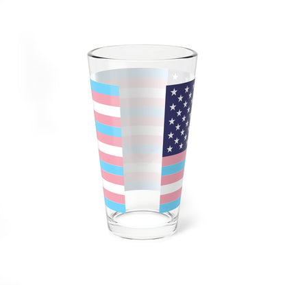 USA Transgender flag (United States) Pint Glass 16oz