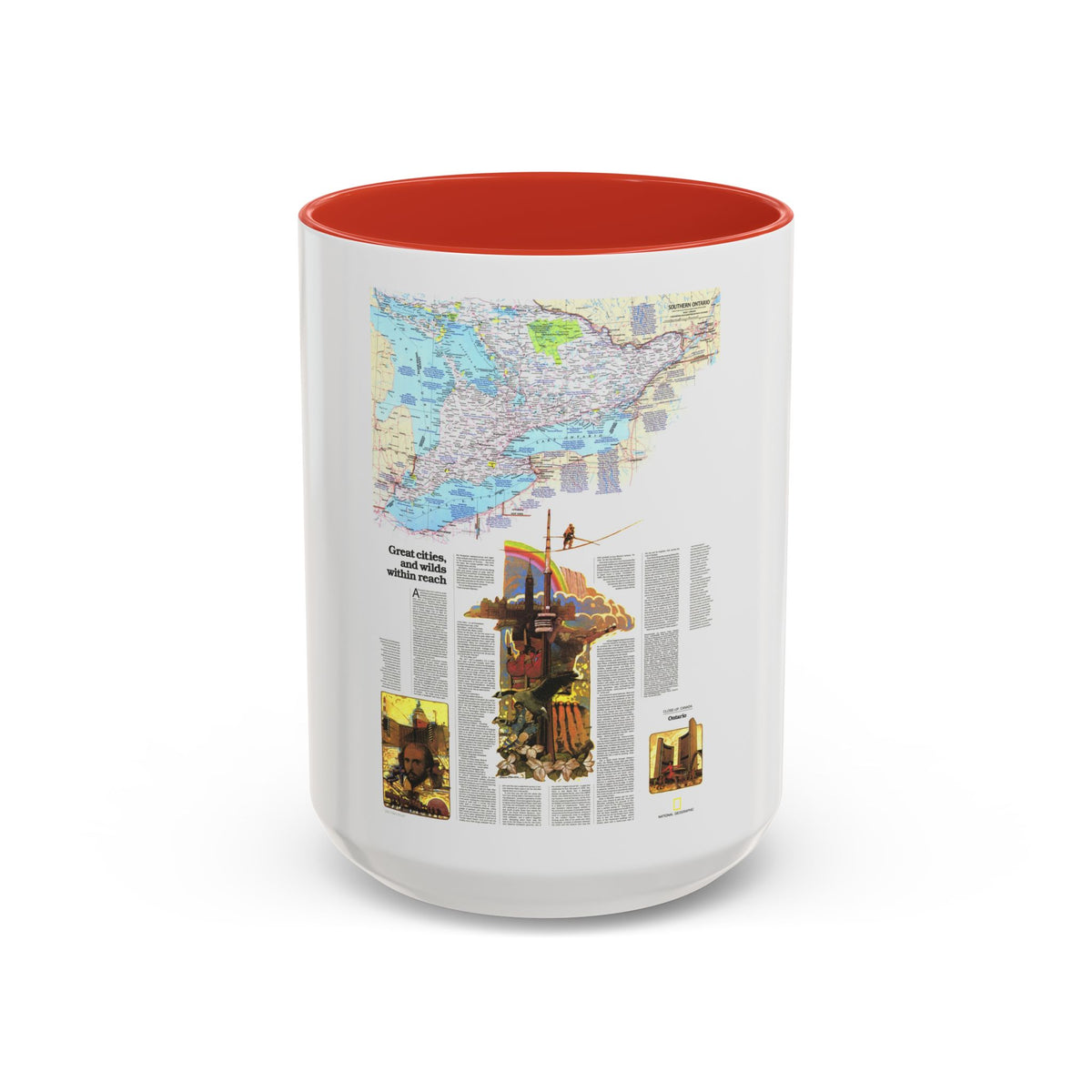 Canada - Ontario, Great Cities (1978) (Map) Accent Coffee Mug