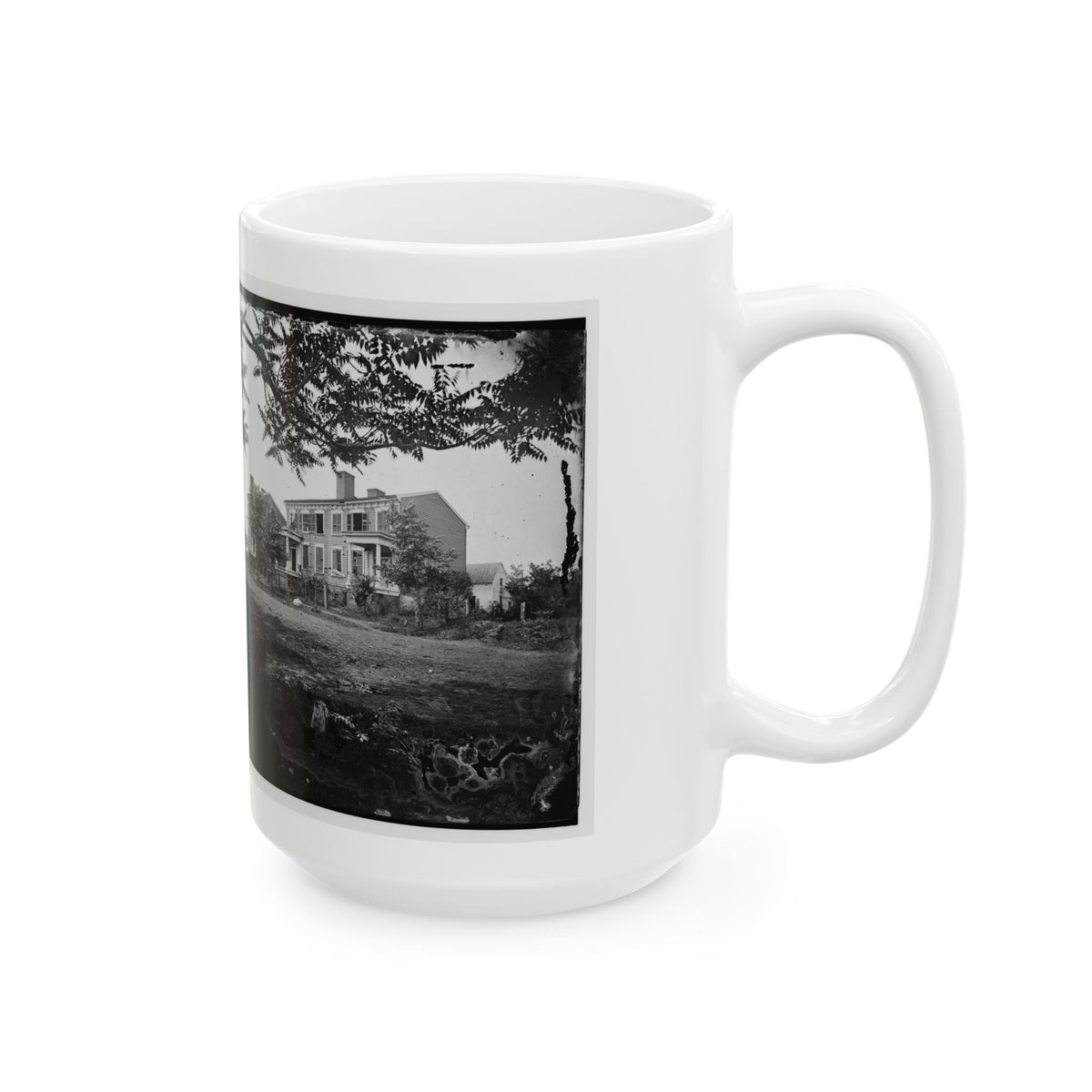 Fredericksburg, Va. Houses Damaged By The Shelling Of December 13, 1862 (U.S. Civil War) White Coffee Mug
