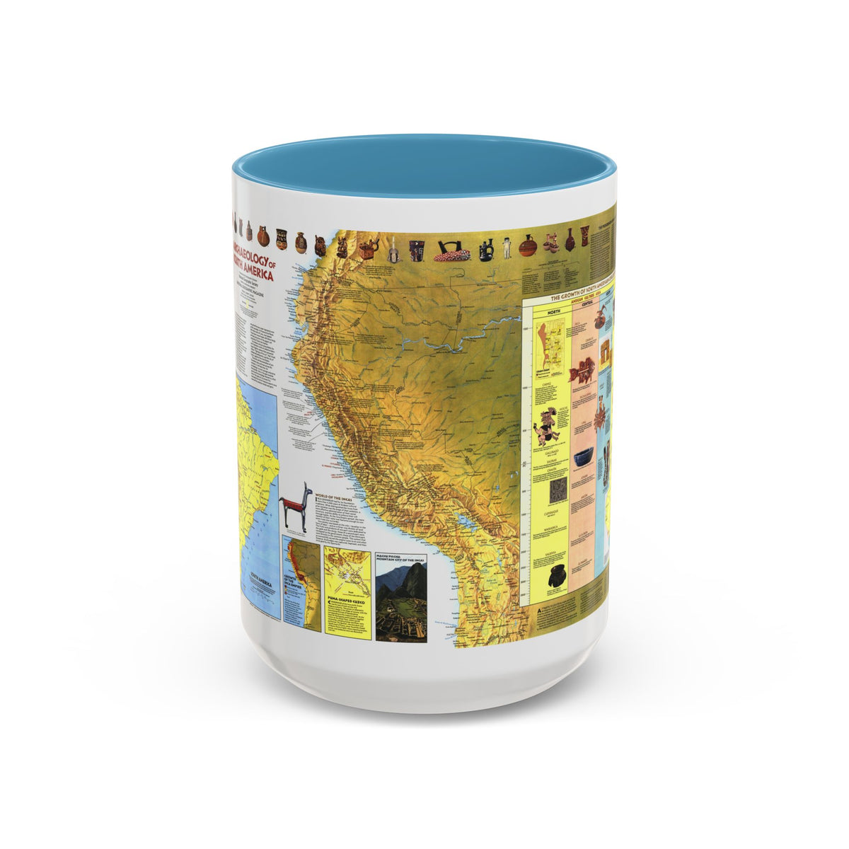 South America - Archaeology (1982) (Map) Accent Coffee Mug