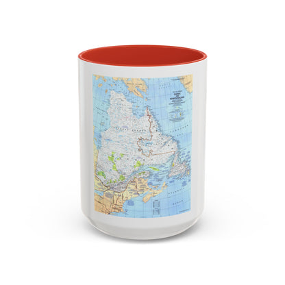 Canada - Quebec & Newfoundland (1980) (Map) Accent Coffee Mug
